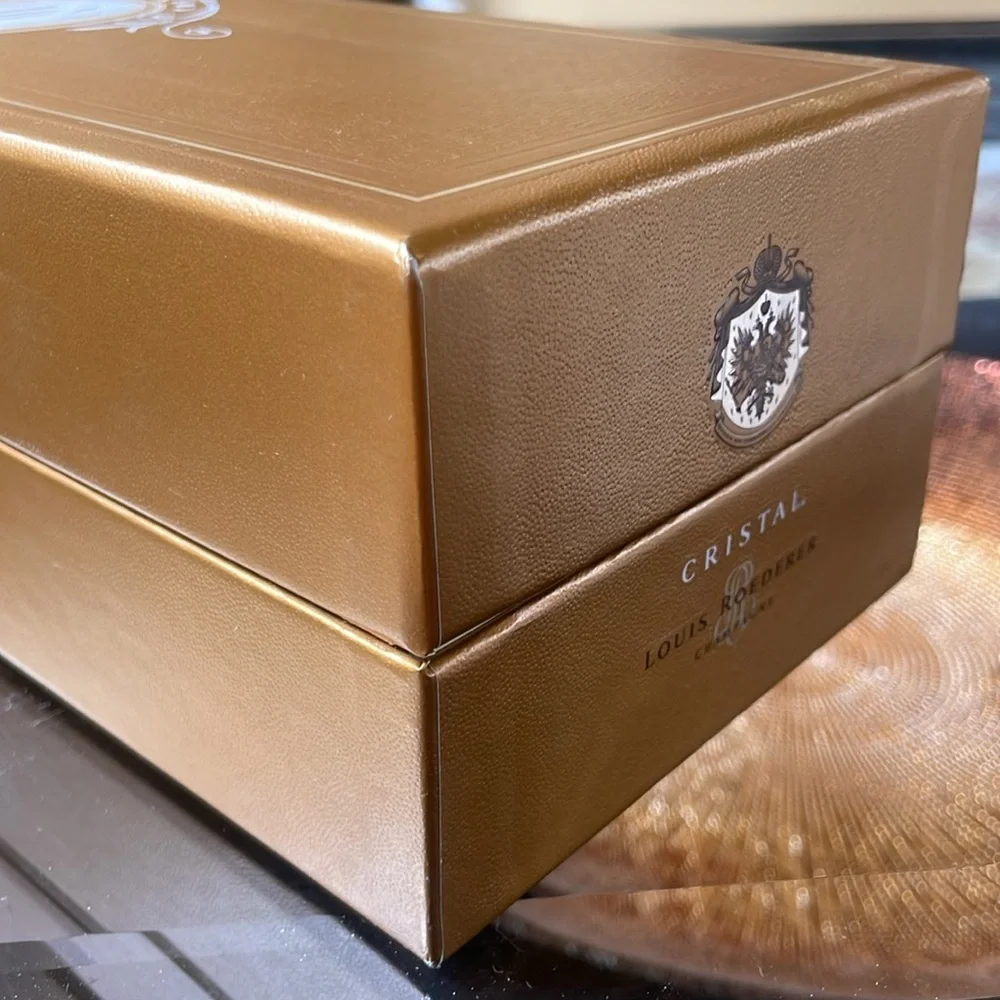 Cristal Empty Champagne Box - Gold
